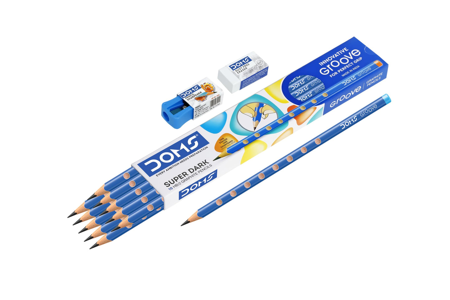 Doms Groove HB Pencil Set (Pack of 10)