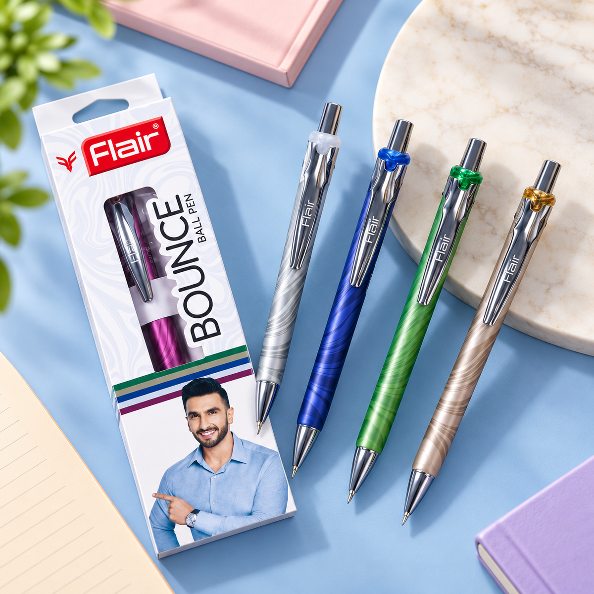 Flair Bounce Retractable Ball Pen – Set of 2