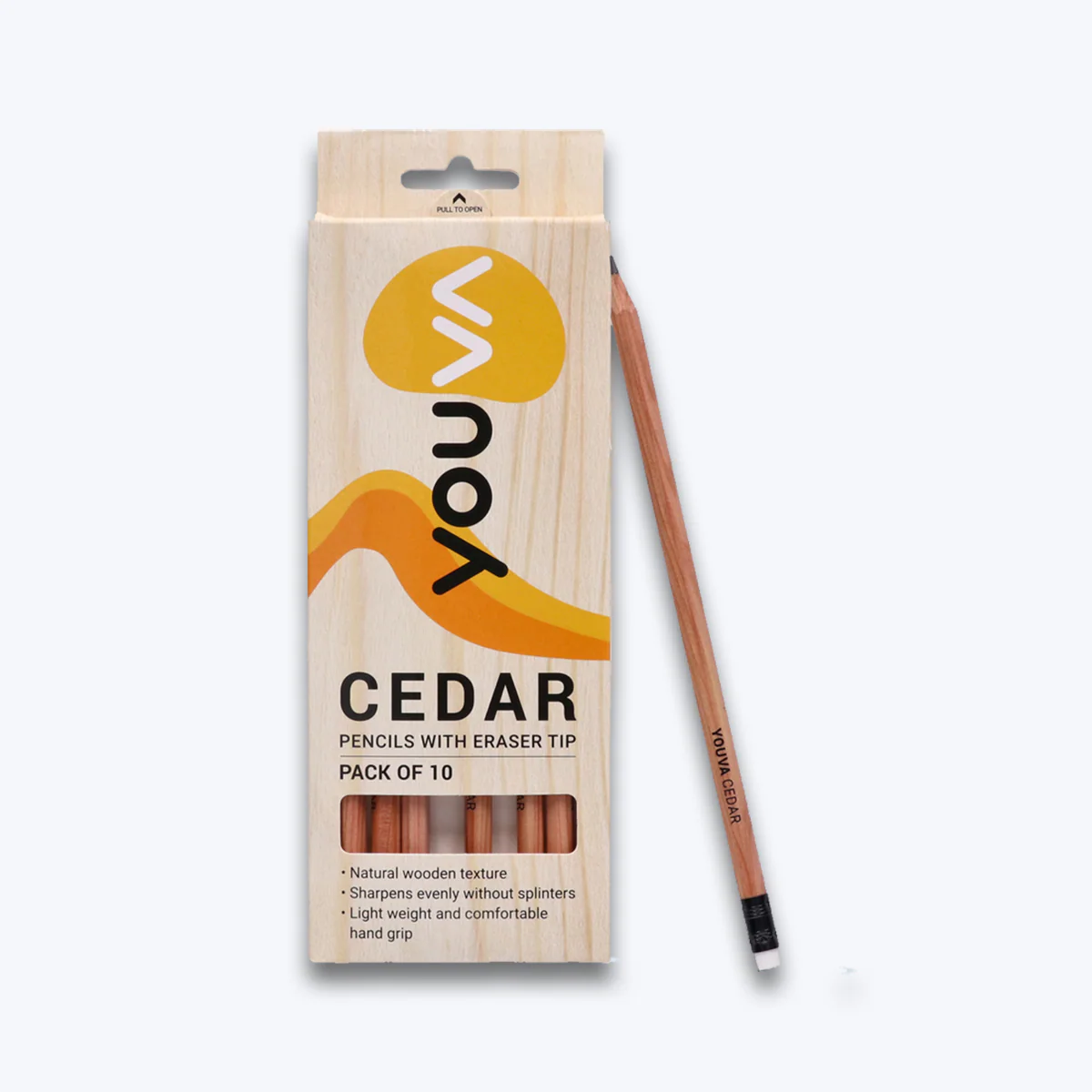 Youva Cedar | Premium Wooden Pencils | Raw Wood No Paints