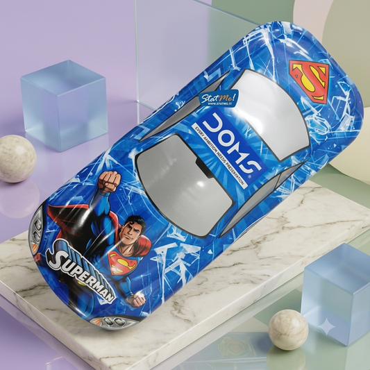 DOMS Superman Car Shaped Metal Pencil Box – 2 Tier