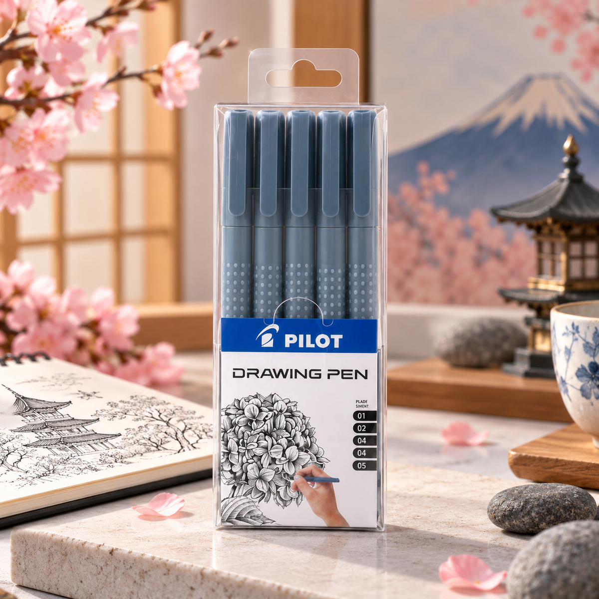 Pilot Drawing Pens Set of 6 – Imported From Japan