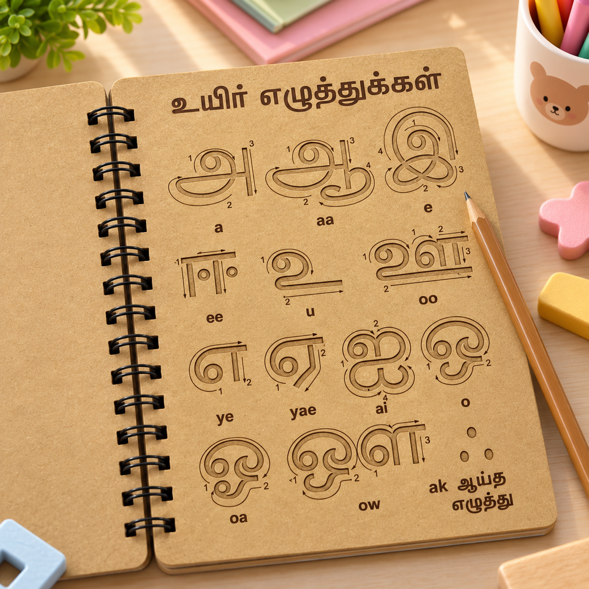 Polo Writing Stencil – English, Tamil & Hindi